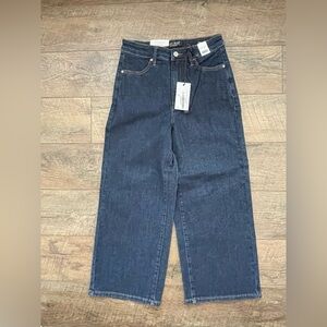 Judy Blue Wide Leg High Waisted Tummy Control Dark Blue Jeans Size 5/27